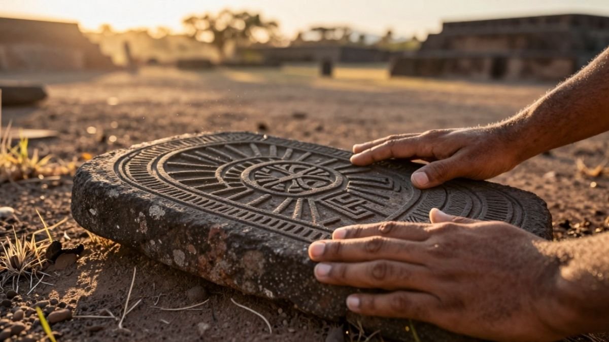 Aztes sign on the stone