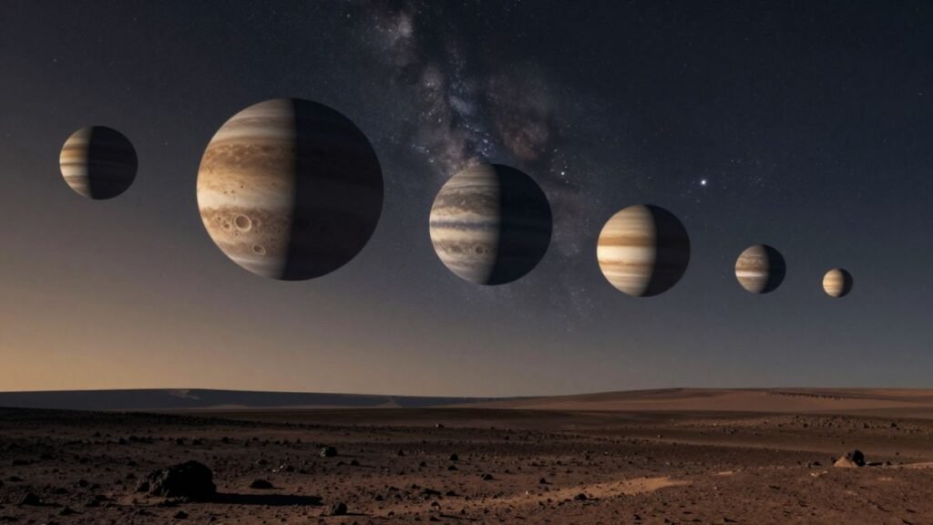 multiple mercuries in the sky