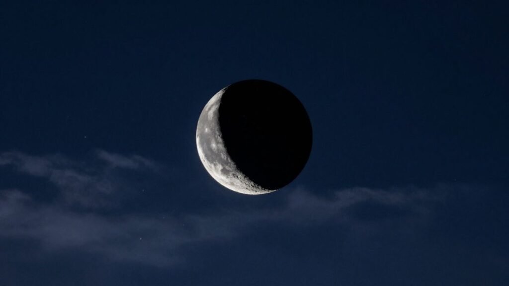 new moon close up