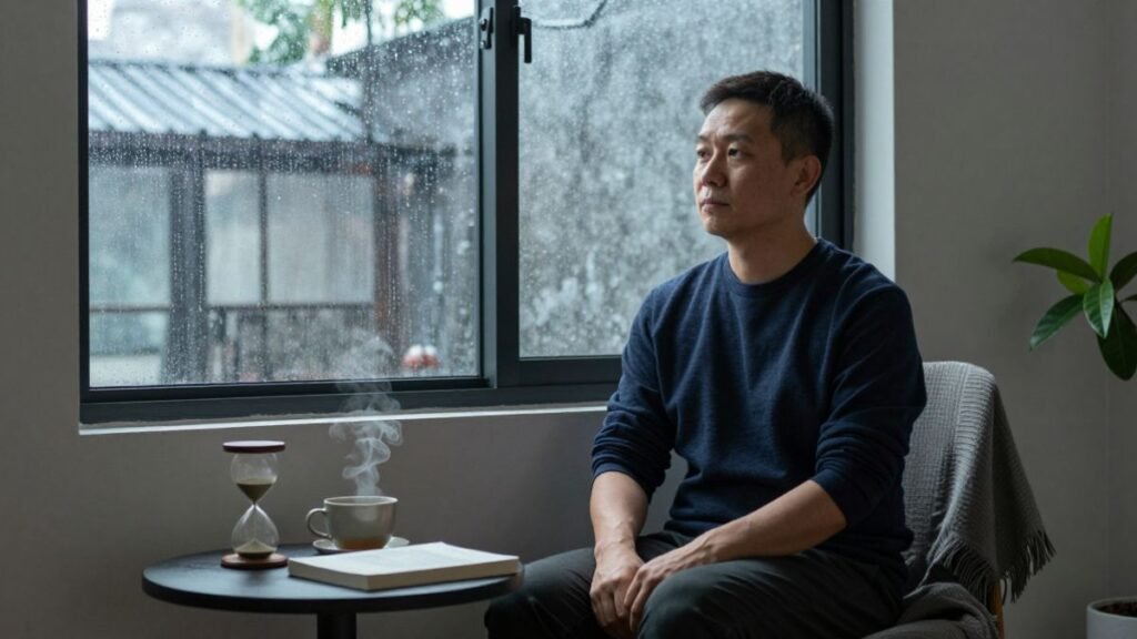 person waiting patiently